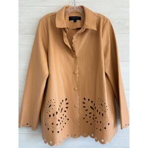 Marc New York buckskin cutout Faux leather jacket